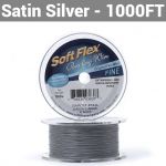 Soft Flex Satin Silver Beading Wire - Fine Diameter 1000ft