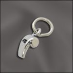 STERLING SILVER CHARM - SMALL REF'S WHISTLE
