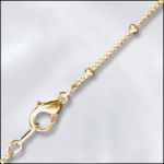 Base Metal Plated Satellite Finished Chain - 18" (Gold) w/LC