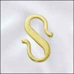 (D) BASE METAL PLATED "S" HOOK (GOLD PLATED)