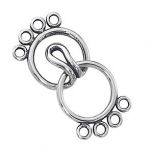 STERLING SILVER CLASP W/4 RINGS