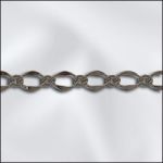 (D) Base Metal Antique Silver Plated Fancy Curb Chain