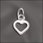 Sterling Silver Charm - Tiny Heart Outline
