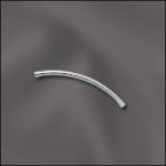 Sterling SIlver Round Curved Tube -  2X30mm