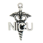 Sterling Silver NICU on Medical Symbol Charm