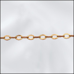 Base Metal Raw Brass Filed Cable Chain (Soldered Links)