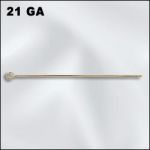 Base Metal Plated 2" Eye Pin .028"/.7Mm/21Ga 2.8Mm Od (Gold Plated)
