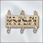 Gold Filled Rectangle Filigree Clasp w/3 Rings