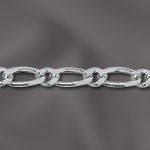 Sterling Silver Figaro 1+1  Chain
