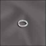 Base Metal Plated 21 G .028X3X4mm Jump Ring Oval - Open (Silver Plated)