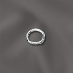 STERLING SILVER 21 GA .028"/4X5MM OD JUMP RING OVAL -  CLOSED