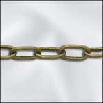 Base Metal Plated Antique Brass Drawn Cable Chain