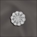 BASE METAL PLATED 6MM BEAD CAP (SILVER PLATED)