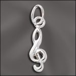 STERLING SILVER CHARM - SMALL G CLEF
