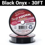 Soft Touch Black Onyx Beading Wire - Very Fine Diameter 30ft