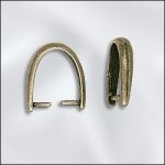 BMP ANTIQUE BRASS 14MM PINCH BAIL WITH PEGS
