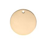 Gold Filled Round Engraveable - 13mm with 1.2mm Hole - 24GA/.5mm/.020" Thick