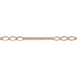 Gold Filled 12:3 Figaro Chain with Diamond Shape Links
