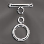 Sterling Silver 9mm Round Toggle Clasp
