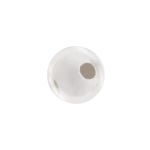 Sterling Silver 4mm Light Weight Smooth Round Seamless Bead with 1mm Hole