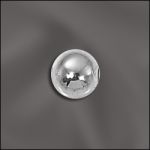 Base Metal Plated 6Mm Smooth Round Seamed Bead W/2.2Mm Hole (Silver Plated)