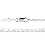 Sterling Silver Finished E-Coat Neck Chain - Diamond Cut Rolo w/ Lobster Claw Clasp - 20"