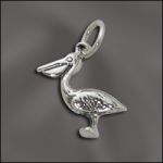 STERLING SILVER CHARM - PELICAN