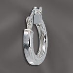 Sterling Silver Click Down Hoop - Square 2mm Tubing / 12mm Od