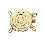 Gold Filled Round Bullseye Clasp w/2 Rings