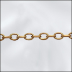 Base Metal Raw Brass Oval Cable Chain (Soldered Links)