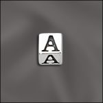 Sterling Silver Greek Cube Letters Beads 5.5 mm x 5.4 mm, 3.7 mm Hole,  Choose Package Size and Letters