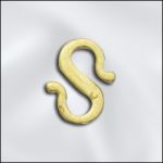 BASE METAL PLATED "S" HOOK (GOLD PLATED)