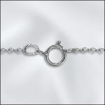 STERLING SILVER FINISHED FINE ROUND CABLE CHAIN - 16"