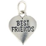 Sterling Silver Best Friends Heart Charm