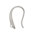 Base Metal Silver Plated Ear Wire - .036"/.9mm/19GA
