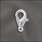 BASE METAL PLATED 10MM LOBSTER CLAW (SILVER PLATED)
