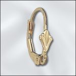 Gold Filled Leverback Fleur De Lis w/ Open Ring