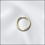 Base Metal Plated 21GA .028X6mm OD Jump Ring Round - Closed (Gold Plated)