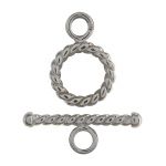 Sterling Silver Twisted Toggle Clasp - 11mm