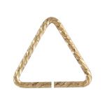 Gold Filled Link/Jump Ring - Open 10MM Sparkle Triangle 19Ga/.89MM/.035"