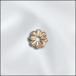 GOLD FILLED 4.5MM BEAD CAP W/1.1MM HOLE