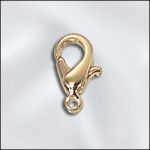 BASE METAL PLATED 10MM LOBSTER CLAW (GOLD PLATED)