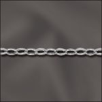 Base Metal Silver Plated Oval Rolo Chain