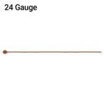 Genuine Copper Ball Pin with 2mm Ball - .020"/.5mm/24GA - 3"