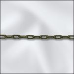 Base Metal Plated Antique Brass Diamond Cut Drawn Cable Chain