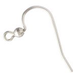 Sterling Silver Ear Wire with 3mm Mirror Bead  - .030"/20GA