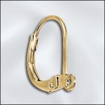 Base Metal Gold Plated Lever Back w/ w/ Open 1.35mm Ring