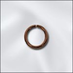 Antique Copper Round Open Jump Ring - 20 GA - .032"/6mm OD