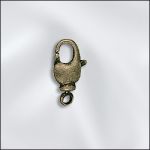 Base Metal Antique Brass Plated Swivel Lobster Claw Clasp with Ring - 12mm