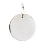 Sterling Silver Blank Round Charm for Engraving - 17.24mm
